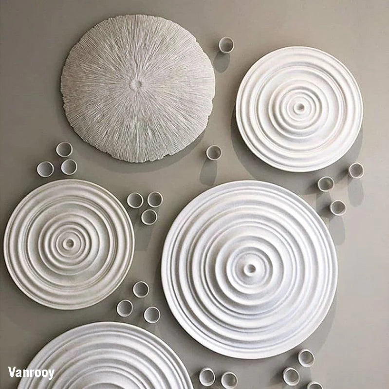 ZEN CIRCLE WALL ART, CREAM, 27"D
