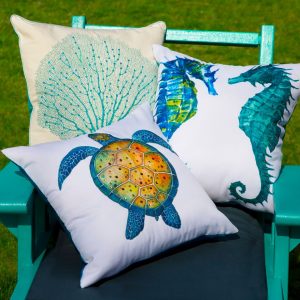 Outdoor Watercolor Seahorses Blowfill