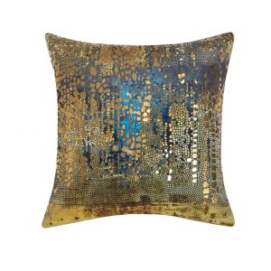 Precious Metals Velvet and Gold Metallic Pillow