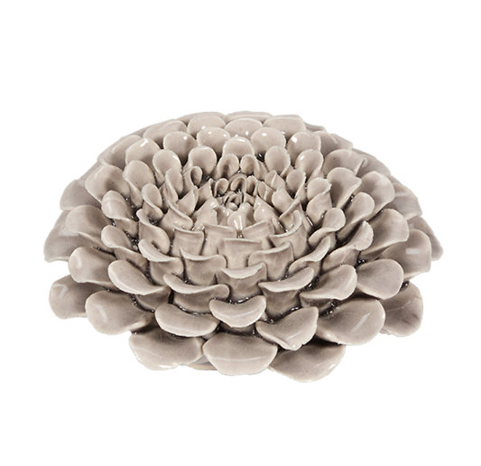 Ceramic Zinnia, Gloss Taupe