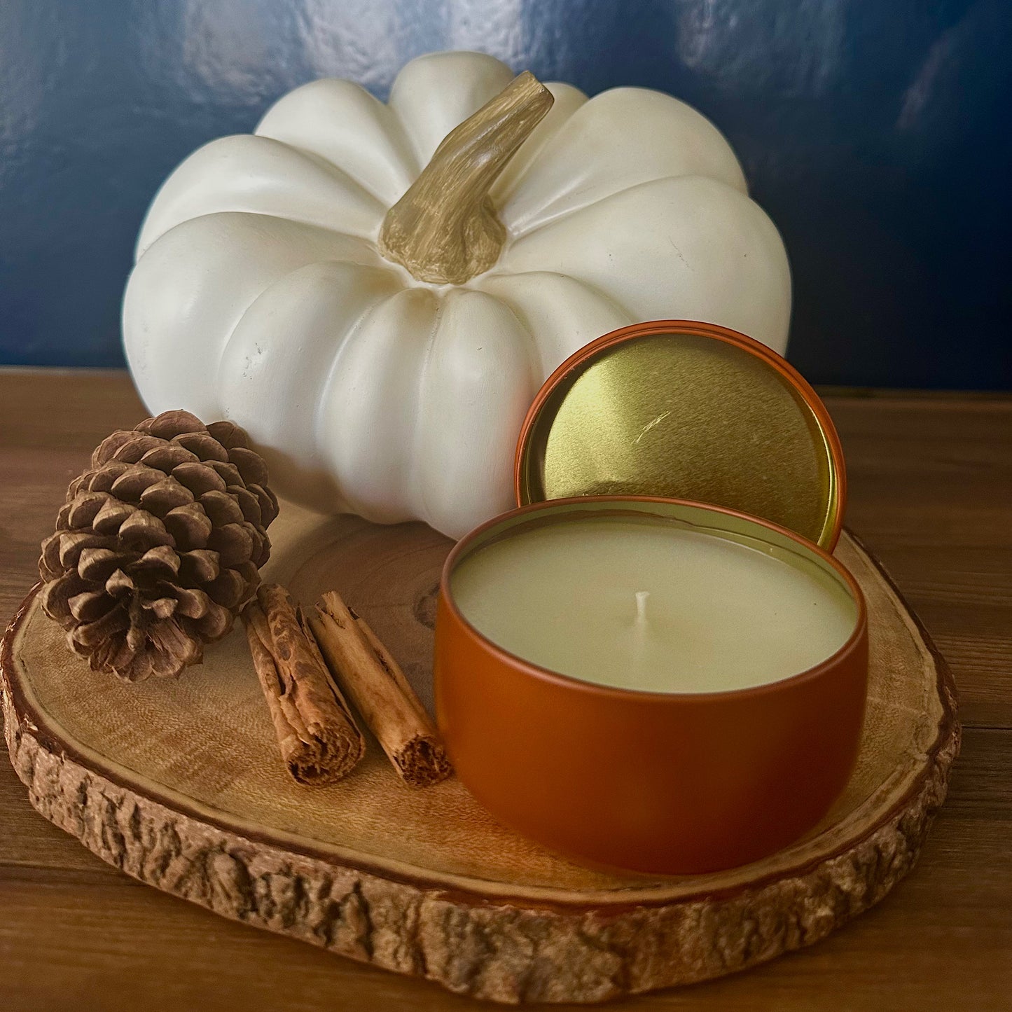 Pumpkin Candle Tin